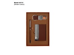 H3112 Premium 3-in-1 Executive Gift Set with Metal Pen, Business Card Holder & Keychain for Corporate Gifting