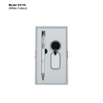 H3116 Premium Metal Pen & Oval Keychain Gift Set for Corporate Gifting & Executive Branding