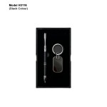 H3116 Premium Metal Pen & Oval Keychain Gift Set for Corporate Gifting & Executive Branding