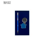H3117 Premium Metal Pen & House Shape Keychain Gift Set for Corporate Gifting & Brand Promotion 