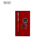 H3117 Premium Metal Pen & House Shape Keychain Gift Set for Corporate Gifting & Brand Promotion 