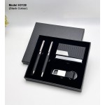 H3128 Premium 4-in-1 Executive Gift Set with Metal Pens, Business Card Holder & Keychain