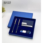 H3128 Premium 4-in-1 Executive Gift Set with Metal Pens, Business Card Holder & Keychain