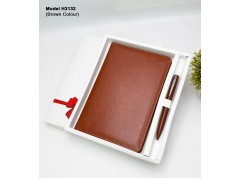 A5 Notebook Diary And Metal Pen- 2 In 1 Gift Set