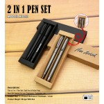 2 IN 1 Ball And Roller Pen Gift Set With Box