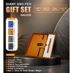 H3139 Premium PU Leather Diary & Metal Pen Gift Set for Corporate Gifting