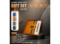 H3139 Premium PU Leather Diary & Metal Pen Gift Set for Corporate Gifting