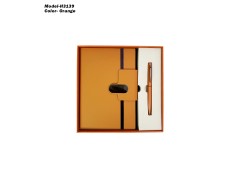H3139 Premium PU Leather Diary & Metal Pen Gift Set for Corporate Gifting