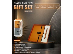 H3139 Premium PU Leather Diary & Metal Pen Gift Set for Corporate Gifting
