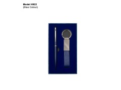 H922 Executive 2-in-1 Metal Pen & PU Keychain Gift Set
