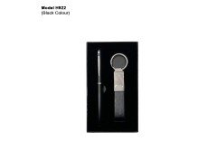 H922 Executive 2-in-1 Metal Pen & PU Keychain Gift Set