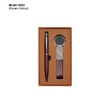 H922 Executive 2-in-1 Metal Pen & PU Keychain Gift Set