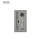 H922 Executive 2-in-1 Metal Pen & PU Keychain Gift Set