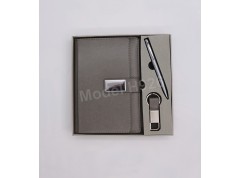 H926 Executive 3-in-1 Corporate Gift Set – Notebook Diary, Metal Pen & Keychain Gift Box