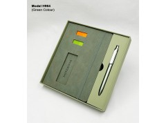 H964 Executive 2-in-1 Notebook & Pen Gift Set with Phone Holder and Sticky Notes