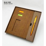 H964 Executive 2-in-1 Notebook & Pen Gift Set with Phone Holder and Sticky Notes