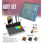 H964 Executive 2-in-1 Notebook & Pen Gift Set with Phone Holder and Sticky Notes