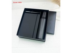 3 in 1 Premium Gift Set – A5 PU Leather Diary, Metal Ball Pen & Stainless Steel Water Bottle