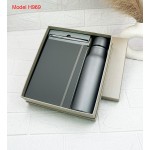 3 in 1 Premium Gift Set – A5 PU Leather Diary, Metal Ball Pen & Stainless Steel Water Bottle