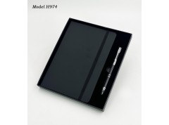 H974 Executive 2-in-1 Corporate Gift Set – A5 PU Leather Notebook Diary & Premium Metal Ball Pen