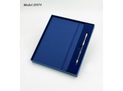 H974 Executive 2-in-1 Corporate Gift Set – A5 PU Leather Notebook Diary & Premium Metal Ball Pen