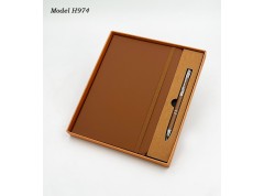 H974 Executive 2-in-1 Corporate Gift Set – A5 PU Leather Notebook Diary & Premium Metal Ball Pen