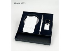 3 in 1 Corporate Gift Set with Mobile Stand, Metal Pen & Metal Keychain – Model H975