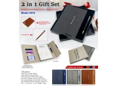 H978 Premium PU Planner Diary & Metal Ball Pen Gift Set for Corporate Gifting and Executive Branding