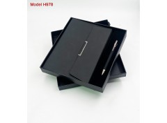 H978 Premium PU Planner Diary & Metal Ball Pen Gift Set for Corporate Gifting and Executive Branding