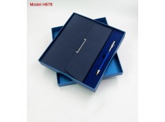 H978 Premium PU Planner Diary & Metal Ball Pen Gift Set for Corporate Gifting and Executive Branding