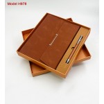 2 in 1 Gift Set - PU Leather Diary & Metal Ball Pen 