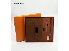 H980 Premium 4-in-1 Executive Gift Set with Diary, Metal Pen & USB Drive for Corporate Gifting
