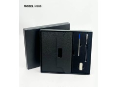 H980 Premium 4-in-1 Executive Gift Set with Diary, Metal Pen & USB Drive for Corporate Gifting