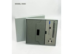 H980 Premium 4-in-1 Executive Gift Set with Diary, Metal Pen & USB Drive for Corporate Gifting