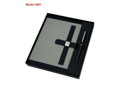 H981 Premium A5 Notebook Diary & Metal Pen Gift Set for Corporate Gifting and Executive Branding