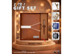 H986 Premium Planner Diary & Metal Pen Gift Set for Corporate Gifting & Executive Branding