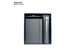 H991 Premium Executive Flask, Diary & Pen Gift Set for Corporate Gifting and Branding