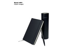 H991 Premium Executive Flask, Diary & Pen Gift Set for Corporate Gifting and Branding