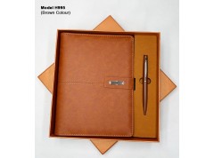H995 Premium Planner Diary & Metal Ball Pen Gift Set for Corporate Gifting & Executive Branding