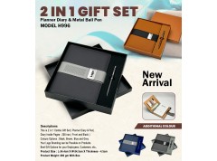 H996 Premium Planner Diary & Metal Ball Pen Gift Set for Corporate Gifting