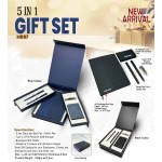 H997 Premium 5-in-1 Corporate Gift Set with A5 Notebook, Dual Pens, Business Card Holder & OTG USB Drive