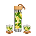 Premium Glass Bottle & Glass Cup
