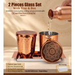 2 Pieces Glass Set With Tray & Box 