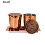 2 Pieces Glass Set With Tray & Box 