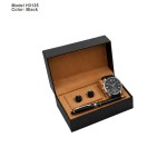 H3135 Premium 3-in-1 Wrist Watch Gift Set with Metal Pen & Cufflinks for Corporate Gifting