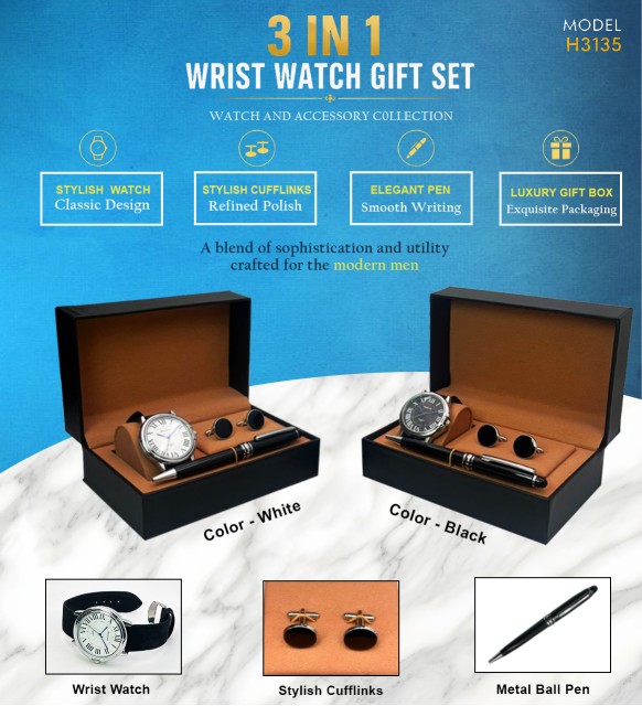 3 IN 1 Wrist Watch Gift Set