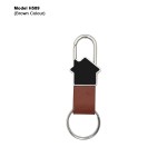 HOME SHAPE METAL HOOK KEYCHAIN
