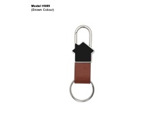 HOME SHAPE METAL HOOK KEYCHAIN
