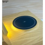 LED BEDSIDE LAMP WITH WIRELESS CHARGER AND ALARM CLOCK