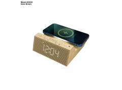 LED BEDSIDE LAMP WITH WIRELESS CHARGER AND ALARM CLOCK